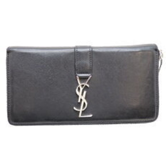 Saint Laurent Yves YSL Zip Long Wallet Leather - Picture 1 of 8